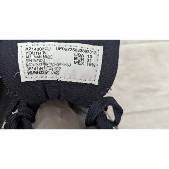 Athletic Works Unisex Kids Size 13 Black Low Top Lace Up Baseball Cleats - Picture 8 of 9